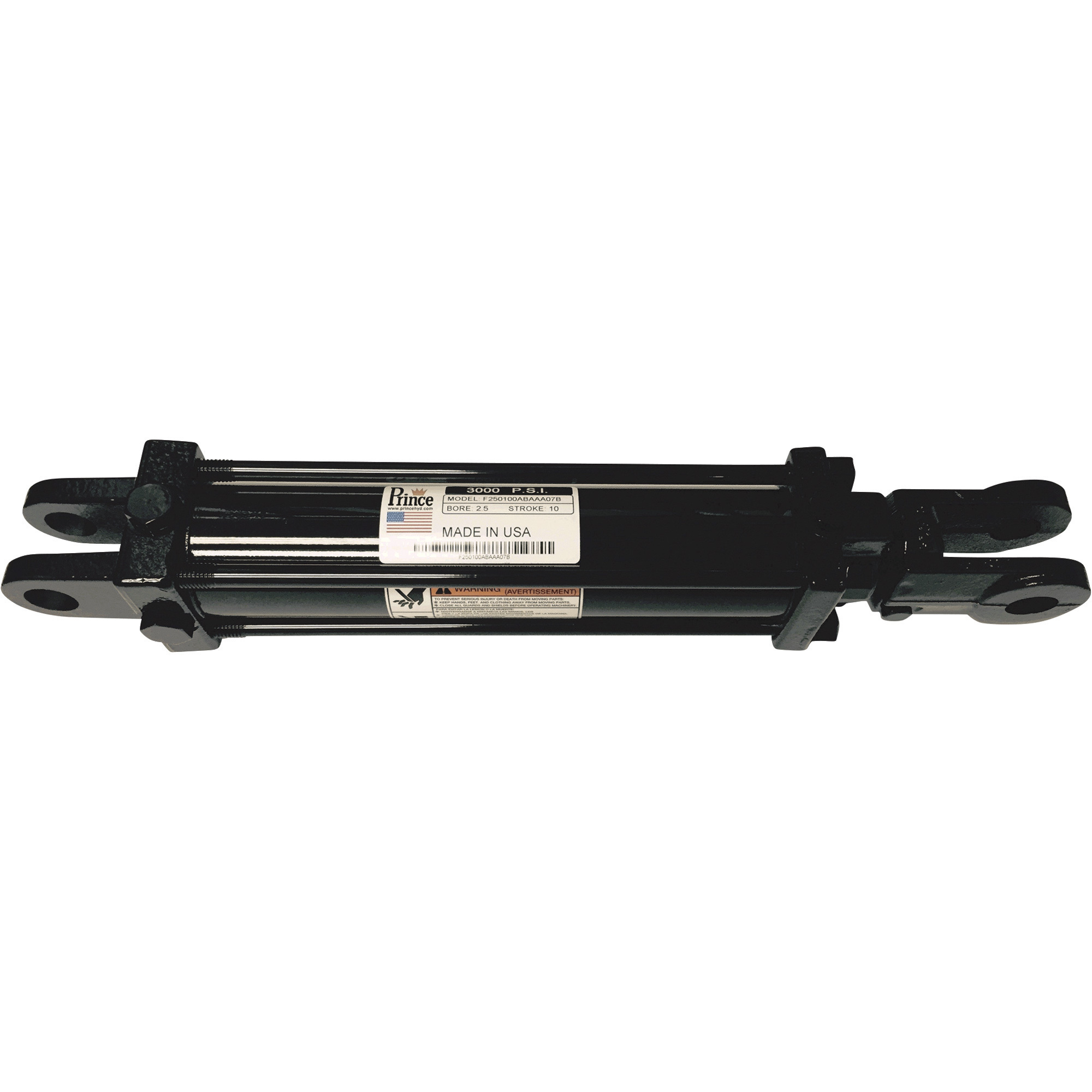 Prince Tie-Rod Hydraulic Cylinder, 3,000 PSI, 4in. Bore, 10in. Stroke, 1 3/4in. Shaft